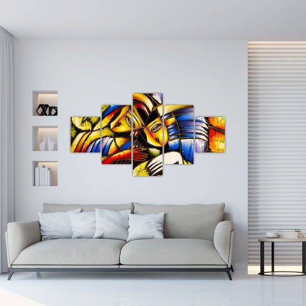 Obraz - Obraz olejny, kochankowie (125x70 cm)