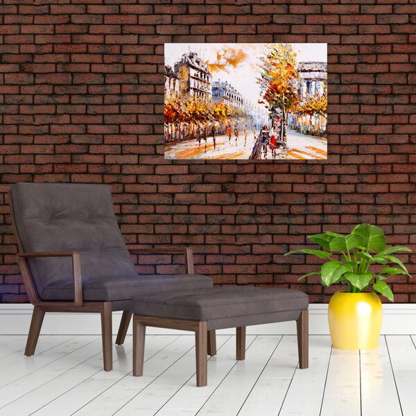 Obraz - Ulica w Paryżu (70x50 cm)