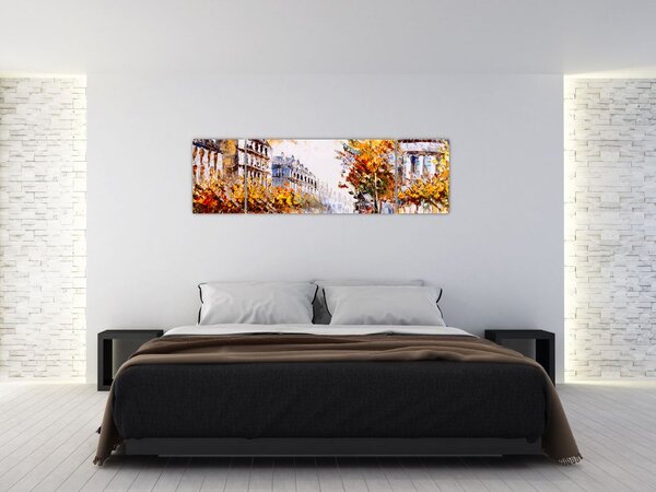 Obraz - Ulica w Paryżu (170x50 cm)