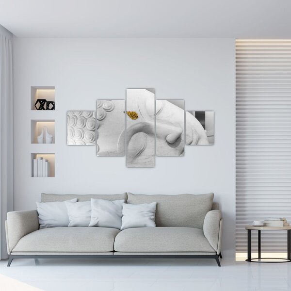 Obraz - Biały Budda (125x70 cm)