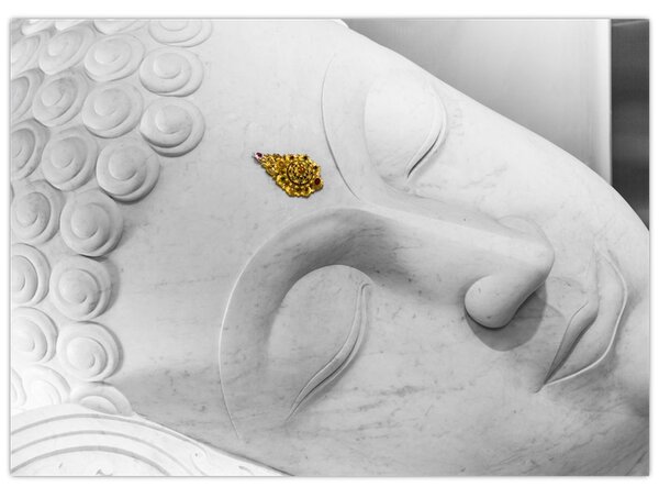Obraz - Biały Budda (70x50 cm)