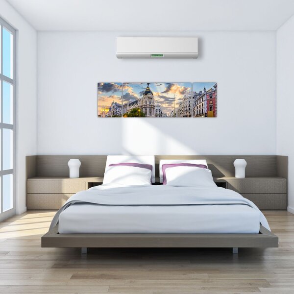 Obraz - Calle Gran Vía, Madryt, Hiszpania (170x50 cm)