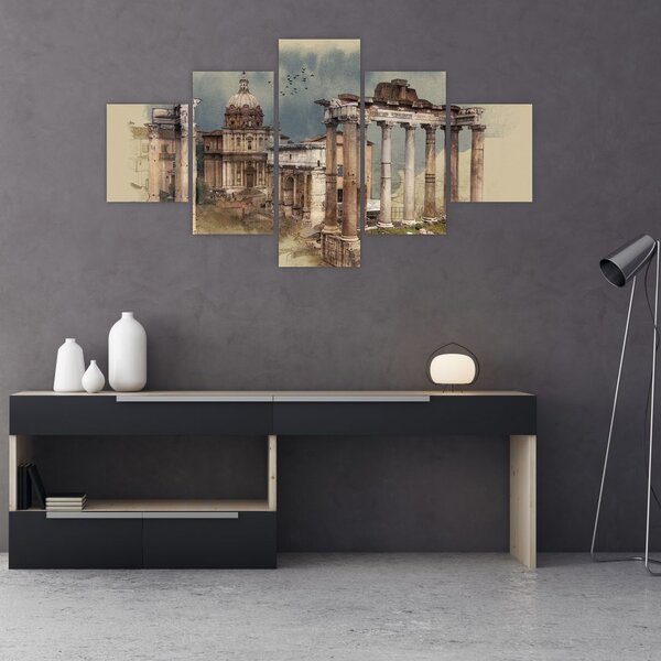 Obraz - Forum Romanum, Rzym, Włochy (125x70 cm)