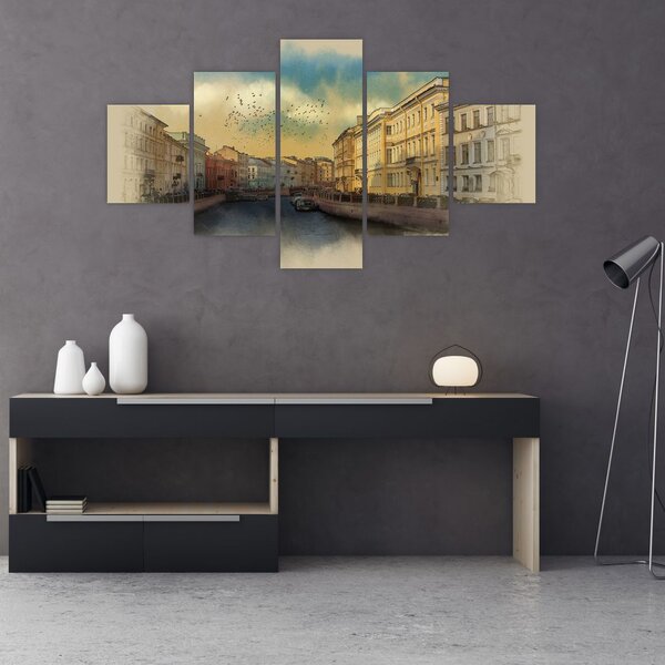 Obraz - Rzeka Mojka, Sankt Petersburg, Rosja (125x70 cm)