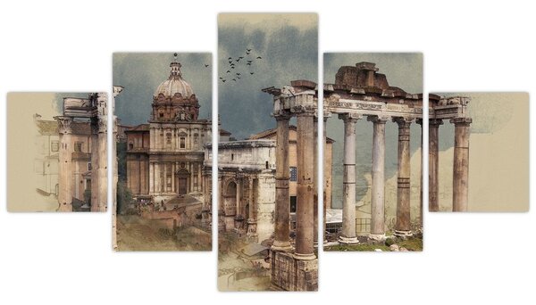 Obraz - Forum Romanum, Rzym, Włochy (125x70 cm)