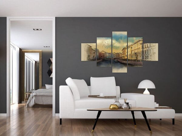 Obraz - Rzeka Mojka, Sankt Petersburg, Rosja (125x70 cm)