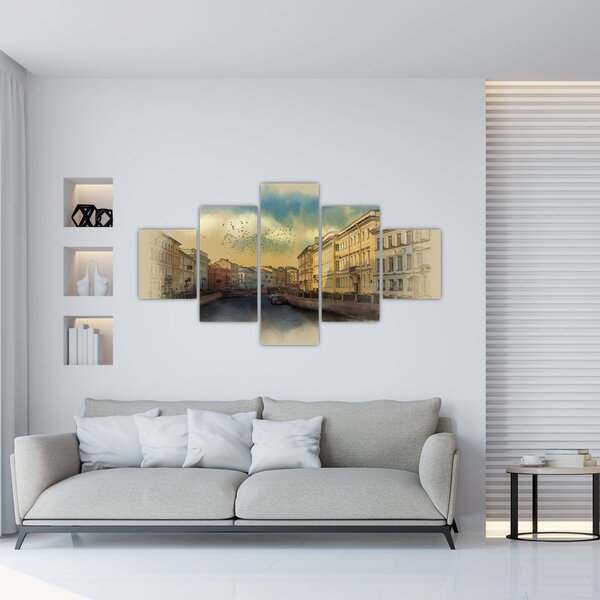 Obraz - Rzeka Mojka, Sankt Petersburg, Rosja (125x70 cm)