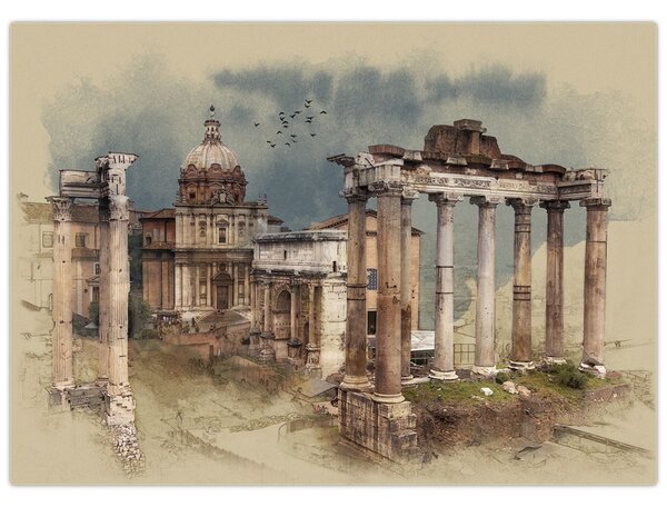 Obraz - Forum Romanum, Rzym, Włochy (70x50 cm)
