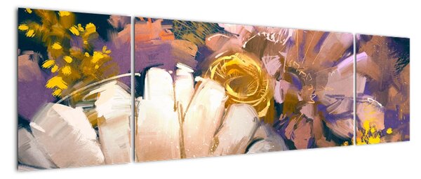 Obraz kwiatów (170x50 cm)