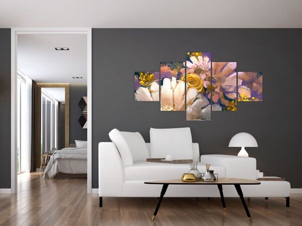 Obraz kwiatów (125x70 cm)