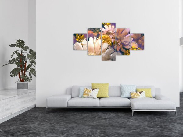 Obraz kwiatów (125x70 cm)