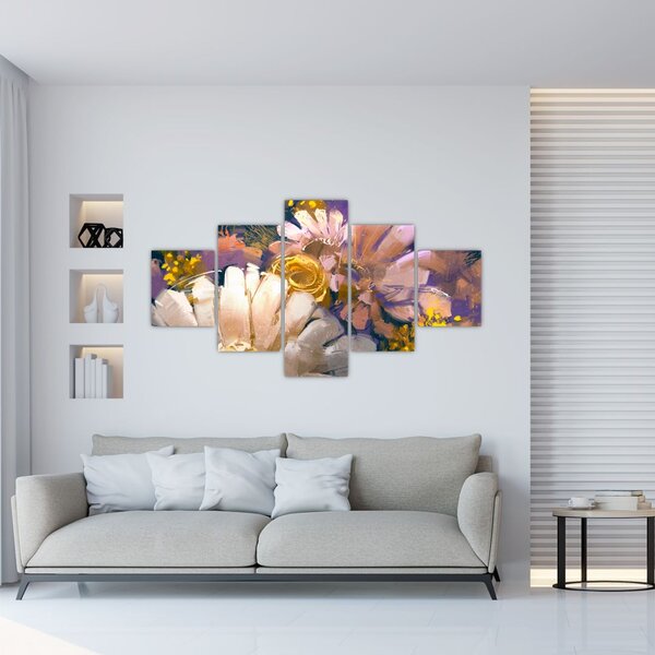 Obraz kwiatów (125x70 cm)