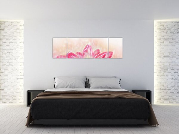 Obraz kwiatu lotosu (170x50 cm)