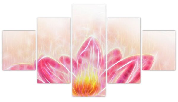 Obraz kwiatu lotosu (125x70 cm)