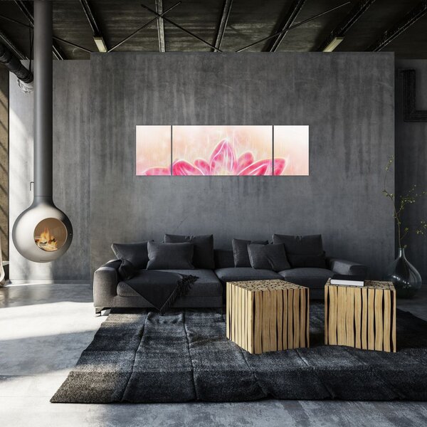 Obraz kwiatu lotosu (170x50 cm)