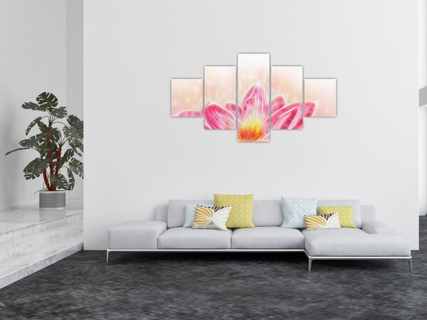 Obraz kwiatu lotosu (125x70 cm)