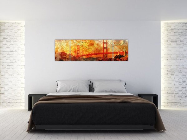 Obraz - Golden Gate, San Francisco, Kalifornia (170x50 cm)