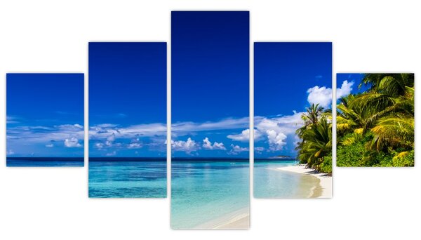Obraz tropikalnej plaży (125x70 cm)