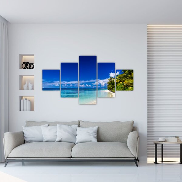 Obraz tropikalnej plaży (125x70 cm)