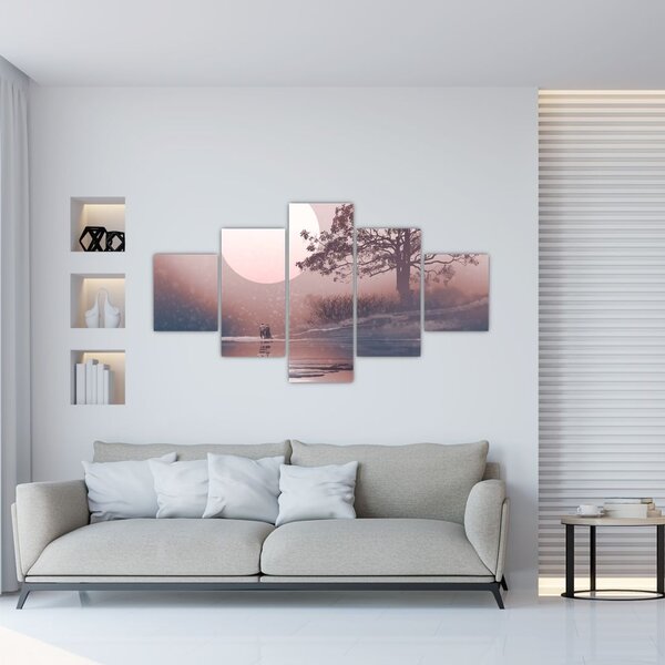 Obraz - Zakochana para (125x70 cm)