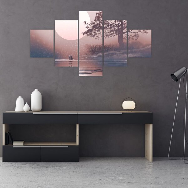Obraz - Zakochana para (125x70 cm)