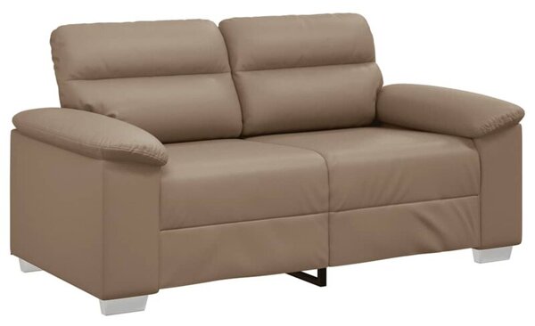 Sofa 2-osobowa cappuccino 160x81x84 cm ze skÃ³ry ekologicznej