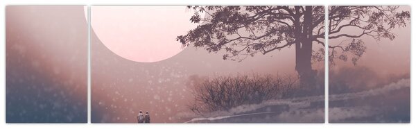 Obraz - Zakochana para (170x50 cm)