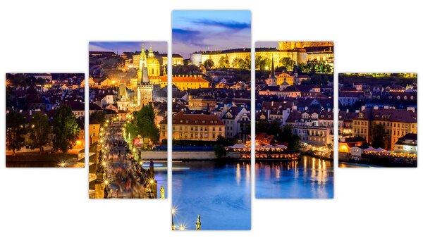 Obraz - Most Karola, Praga, Czechy (125x70 cm)