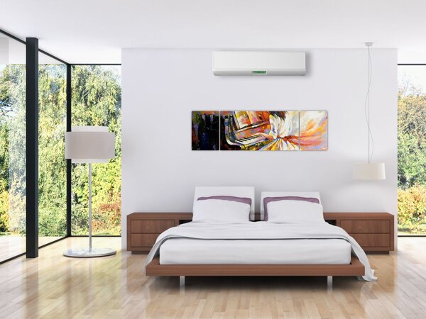 Obraz - Kobieta grająca na pianinie (170x50 cm)