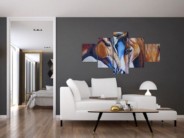 Obraz - Zakochane konie (125x70 cm)