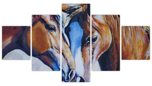 Obraz - Zakochane konie (125x70 cm)