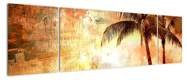 Obraz - Palmy na plaży (170x50 cm)