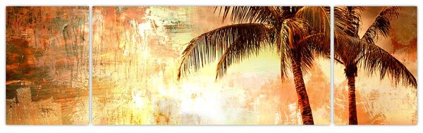 Obraz - Palmy na plaży (170x50 cm)