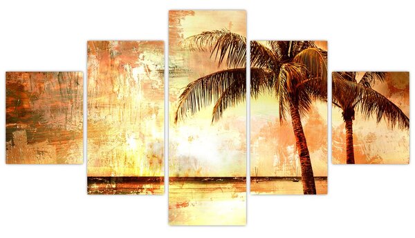 Obraz - Palmy na plaży (125x70 cm)
