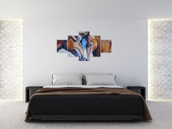 Obraz - Zakochane konie (125x70 cm)
