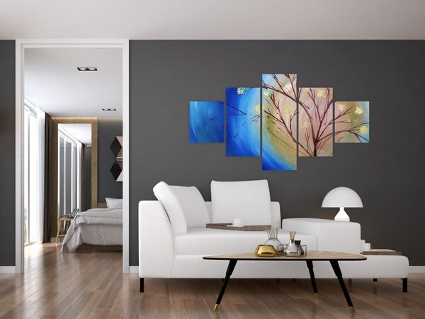 Obraz - Drzewo zakrywające słońce (125x70 cm)