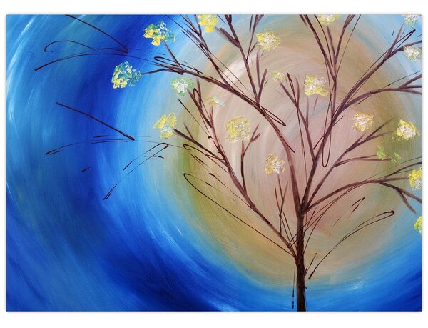 Obraz - Drzewo zakrywające słońce (70x50 cm)