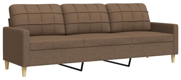 Sofa 3-osobowa, brÄ zowa, 210 cm, tapicerowana tkaninÄ
