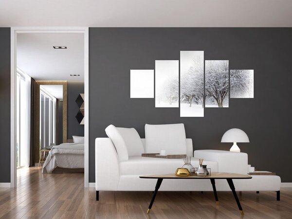 Obraz - Zimowa aleja (125x70 cm)