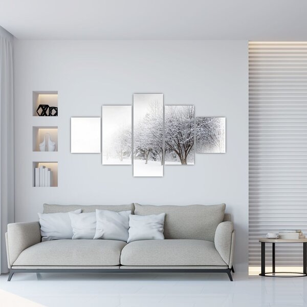 Obraz - Zimowa aleja (125x70 cm)