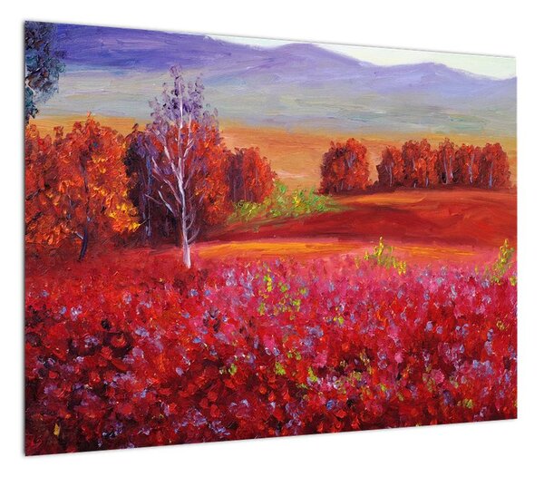 Obraz czerwonego krajobrazu (70x50 cm)