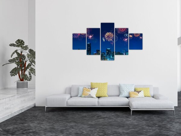 Obraz - Fajerwerki w Miami (125x70 cm)