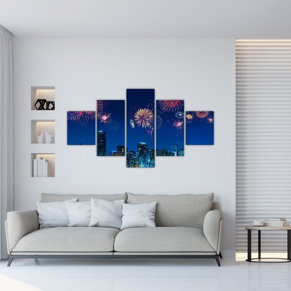 Obraz - Fajerwerki w Miami (125x70 cm)