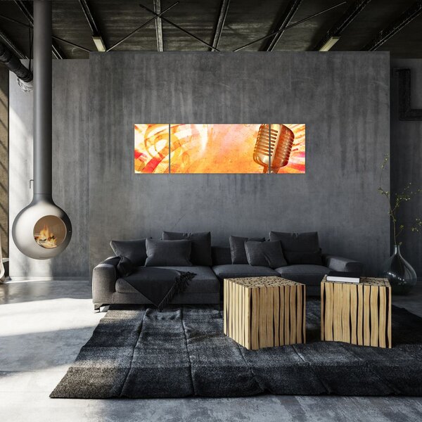 Obraz - Mikrofon retro (170x50 cm)