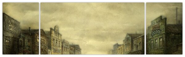 Obraz westernowego miasteczka (170x50 cm)