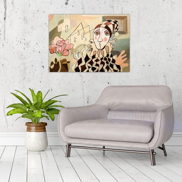Obraz - Kubizm - harlequin and rose (70x50 cm)