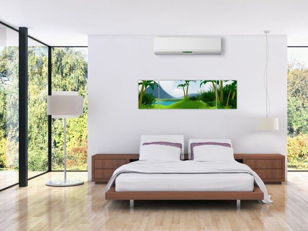 Obraz - Jeziora w dżungli (170x50 cm)