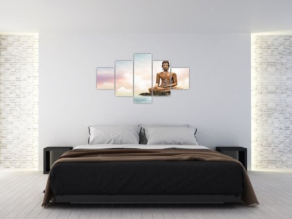 Obraz - Budda nadzorujący ziemię (125x70 cm)