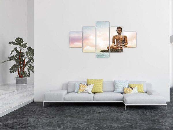 Obraz - Budda nadzorujący ziemię (125x70 cm)