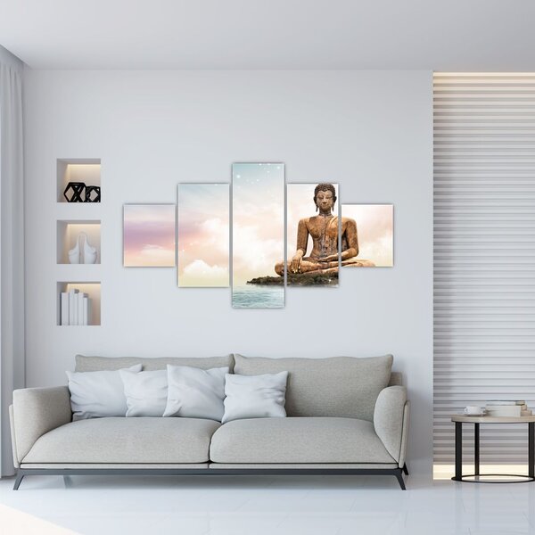 Obraz - Budda nadzorujący ziemię (125x70 cm)